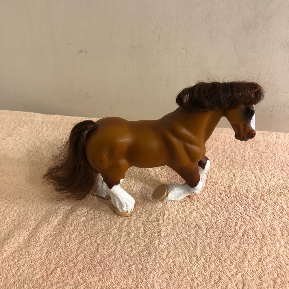 1996 Empire Industries CC Clydesdale Horse With Flocked Mane & Tail 7” Tall